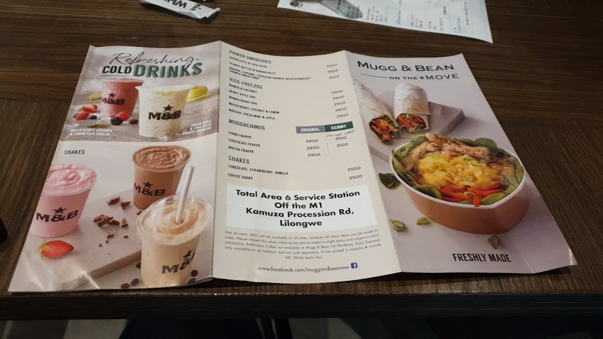 Menu Mugg & Bean On The Move-4